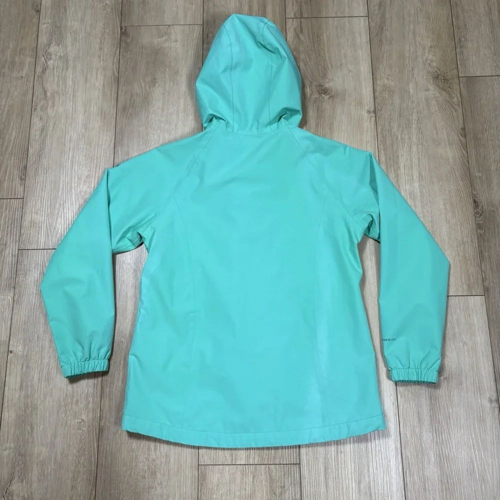 Eddie Bauer Jacket First Ascent Hood Rain Proof Blue Full Zip Girls 10/12‎ M